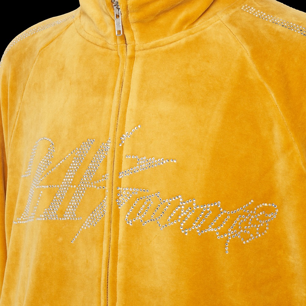 RHINESTONE VELOUR JERSEY SET-UP 詳細画像 Mustard 4