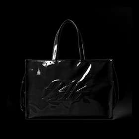 PATENT LEATHER SHOULDER HAND BAG