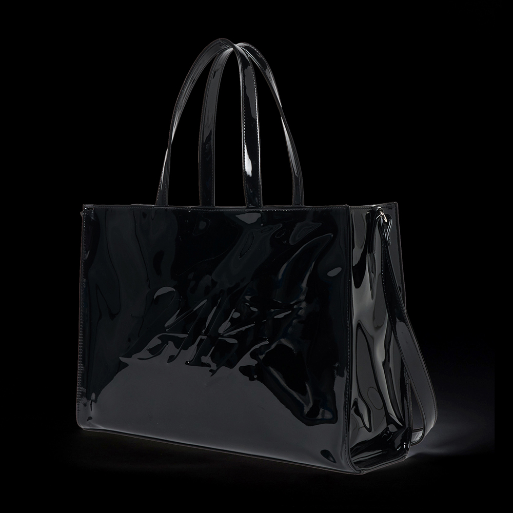 PATENT LEATHER SHOULDER HAND BAG 詳細画像 Silver 2