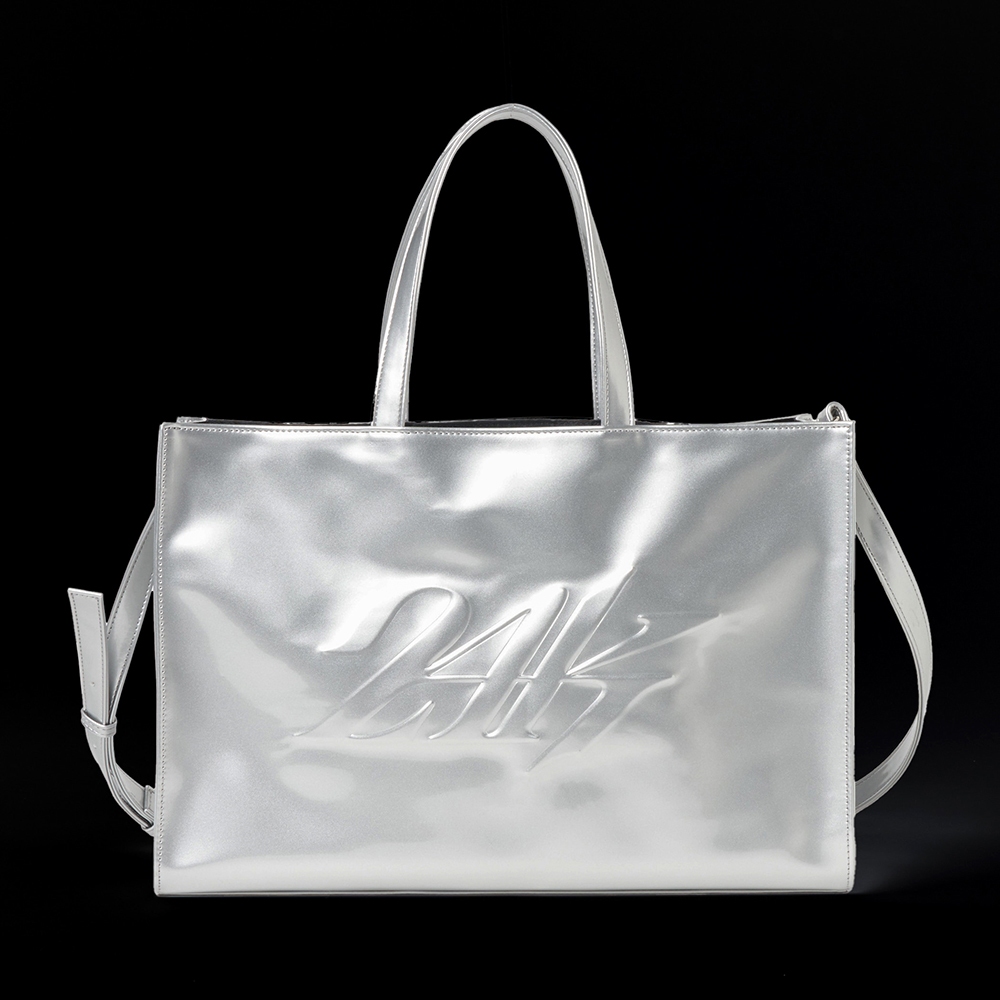 PATENT LEATHER SHOULDER HAND BAG 詳細画像 Silver 4