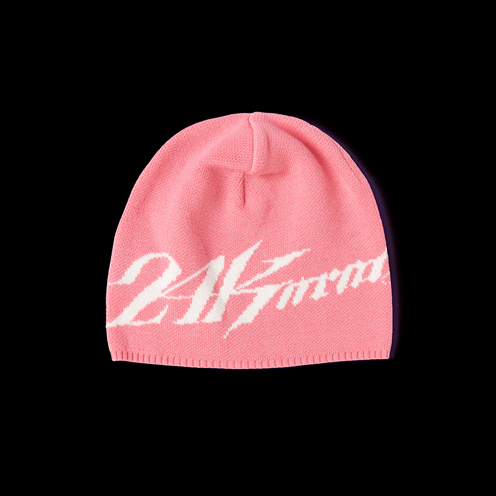 LOGO JACQUARD BEANIE 詳細画像 Pink 1