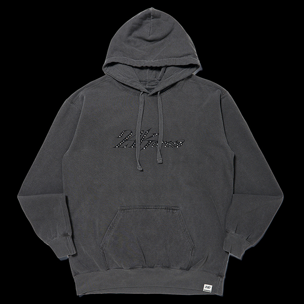 GARMENT DYE RHINESTONE HOODIE(OVERSIZE SILHOUETTE)				 				 詳細画像