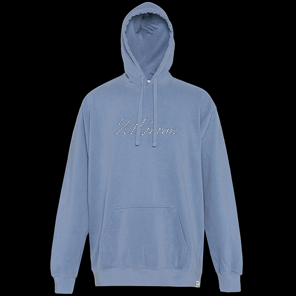 GARMENT DYE RHINESTONE HOODIE(OVERSIZE SILHOUETTE)				 				