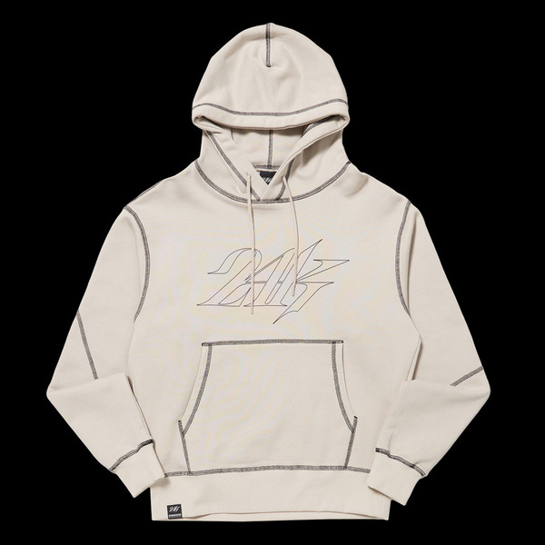 CONTRAST STITCH PULLOVER HOODIE 詳細画像 O.White 1