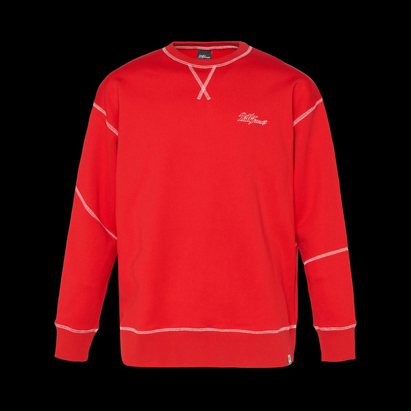 CONTRAST STITCH CREWNECK SWEAT SHIRTS 詳細画像 Red 1