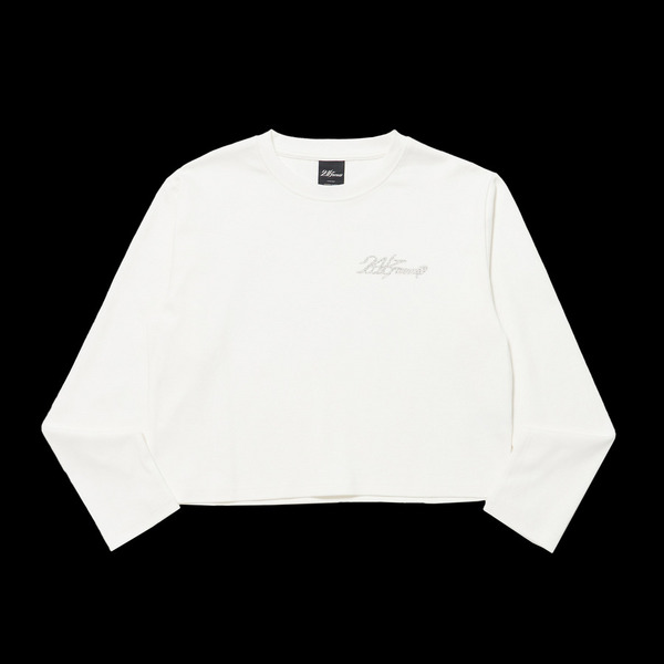 WMNS RHINESTONE LS TEE 詳細画像 White 1