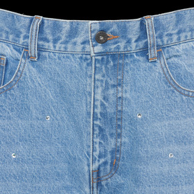 RHINESTONE DENIM BAGGY PANTS 詳細画像