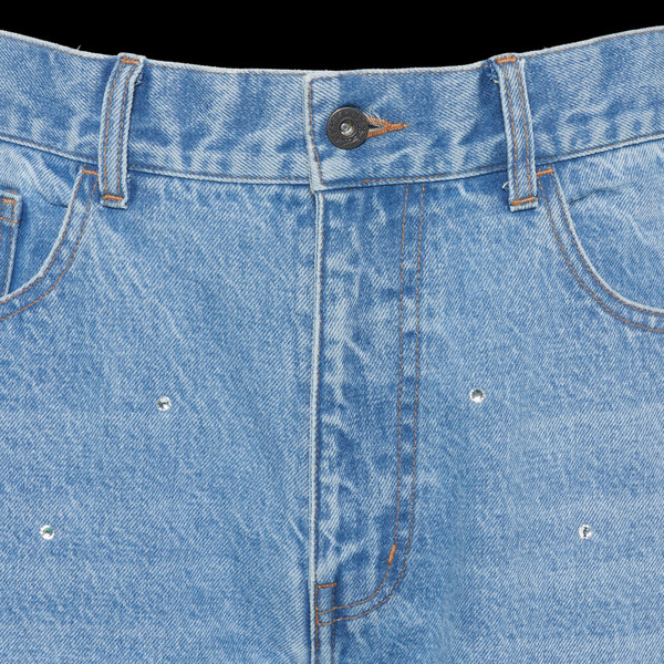 RHINESTONE DENIM BAGGY PANTS 詳細画像 Black 3