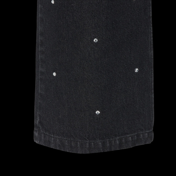 RHINESTONE DENIM BAGGY PANTS 詳細画像 Black 7