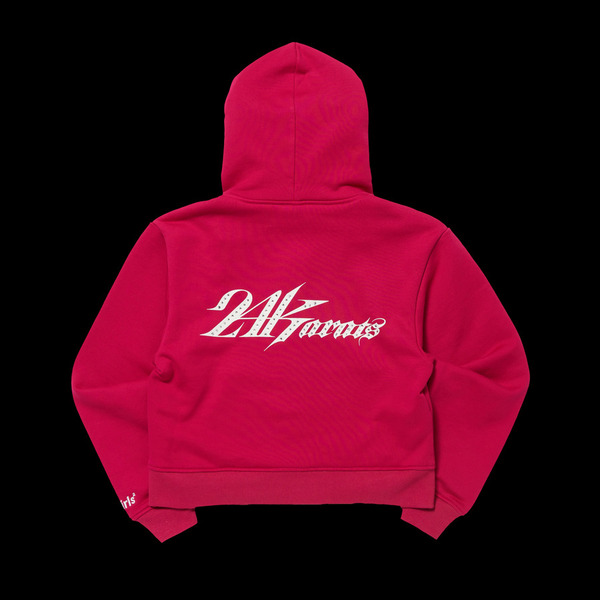 WMNS RHINESTONE LOGO ZIP HOODIE (Girls² ver) 詳細画像 Pink 1