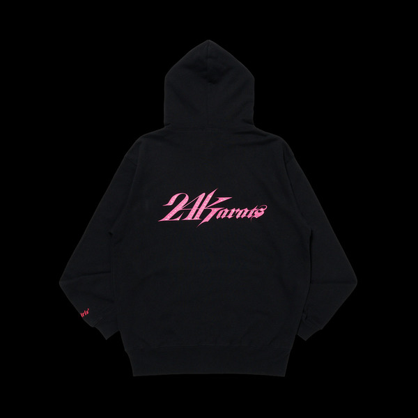 MENS RHINESTONE LOGO ZIP HOODIE (Girls² ver) 詳細画像 Black 7