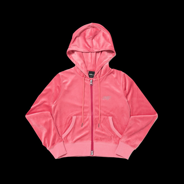 WMNS RHINESTONE VELOUR HOODIE