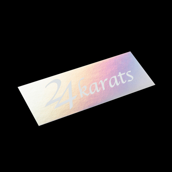 Slanted Logo Aurora Sticker 詳細画像 White 1